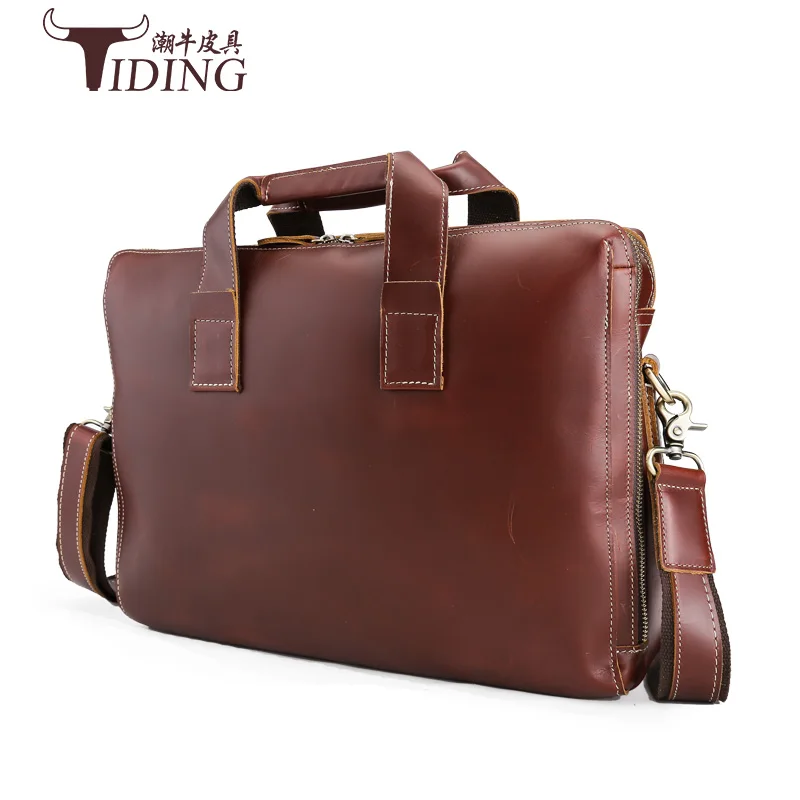 Портфель мужской из кожи Крейзи Хорс брендовый чемоданчик для ноутбука онлайн