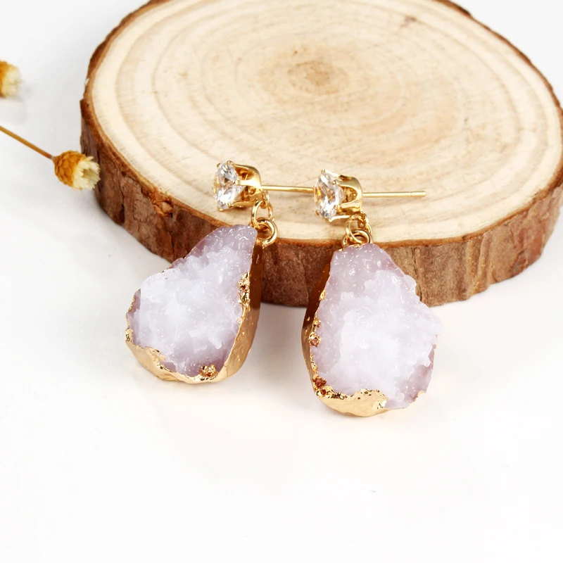 Женские серьги-подвески Drusy с искусственным камнем Ювелирное Украшение