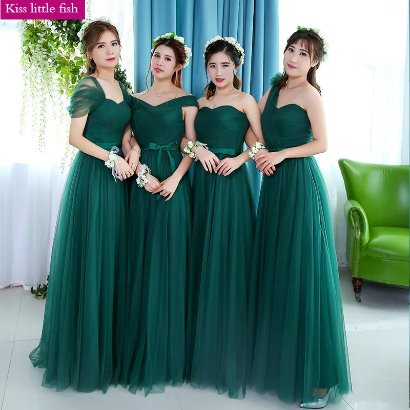 KSL133 Новые Длинные платья невесты с изумрудами свадебные вечерние платья|bridesmaid