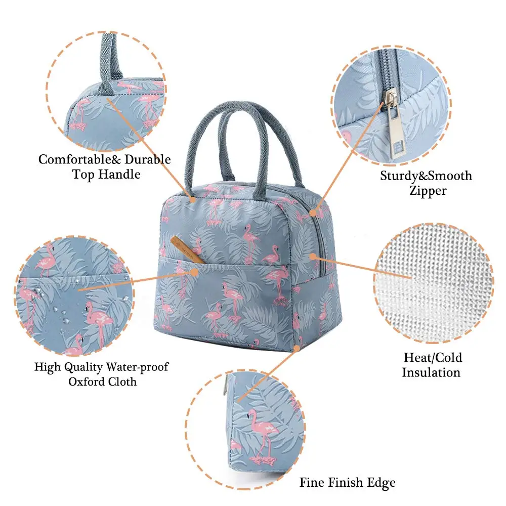 New Baby Food Milk Bottle Storage Insulation Bags Waterproof Oxford Flamingo Bag Lunch Bag Infant Kids Food Warmer Thermal Bag