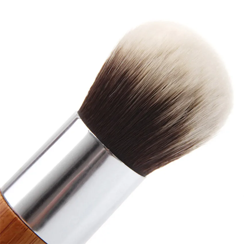 SAIANTTH бамбуковая ручка круглые кисти для макияжа румяна щетка искусственная кожа