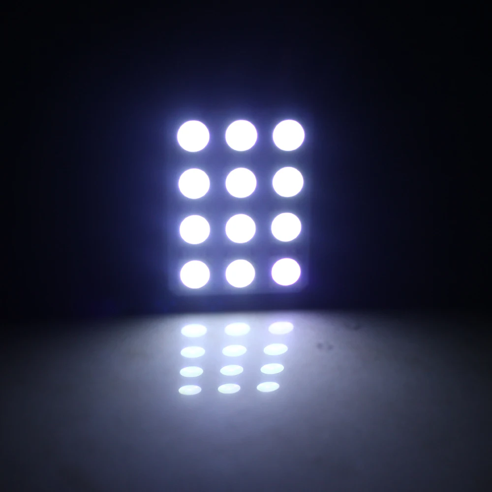 

4pieces T10 12 SMD 5050 LED Panel Car Interior Light Bulb Dome BA9S Adapter 12V ES CA