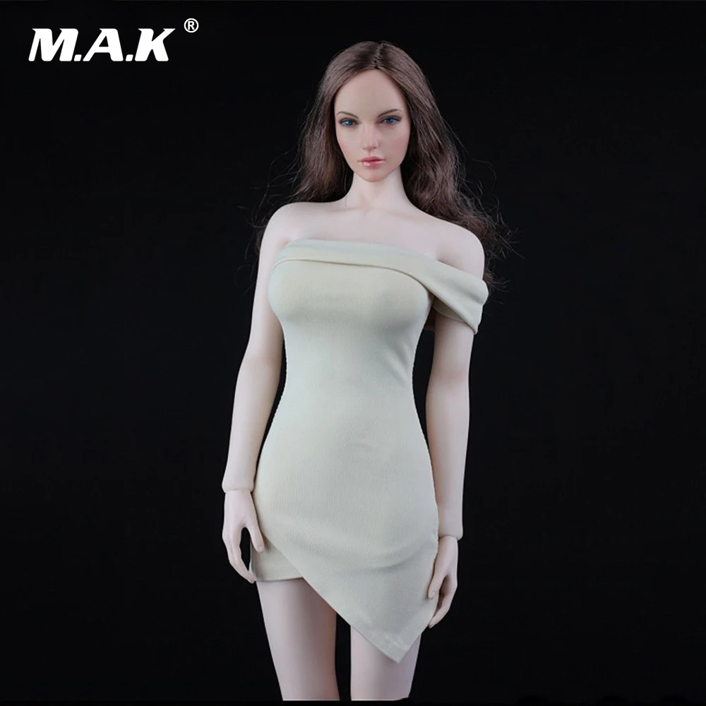 Сексуальное короткое женское платье в масштабе 1/6 Женская стрейчевая рубашка