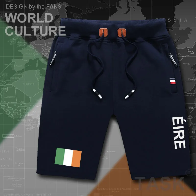 Eire Ireland мужские пляжные шорты новинка для тренировок с флагом карманами на молнии