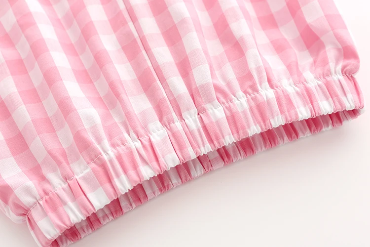 Летнее милое и красивое платье для маленьких девочек, возраст 9 months to 3 years Old, 2 цвета, синее и розовое платье в клетку+ шорты, свежее и удобное