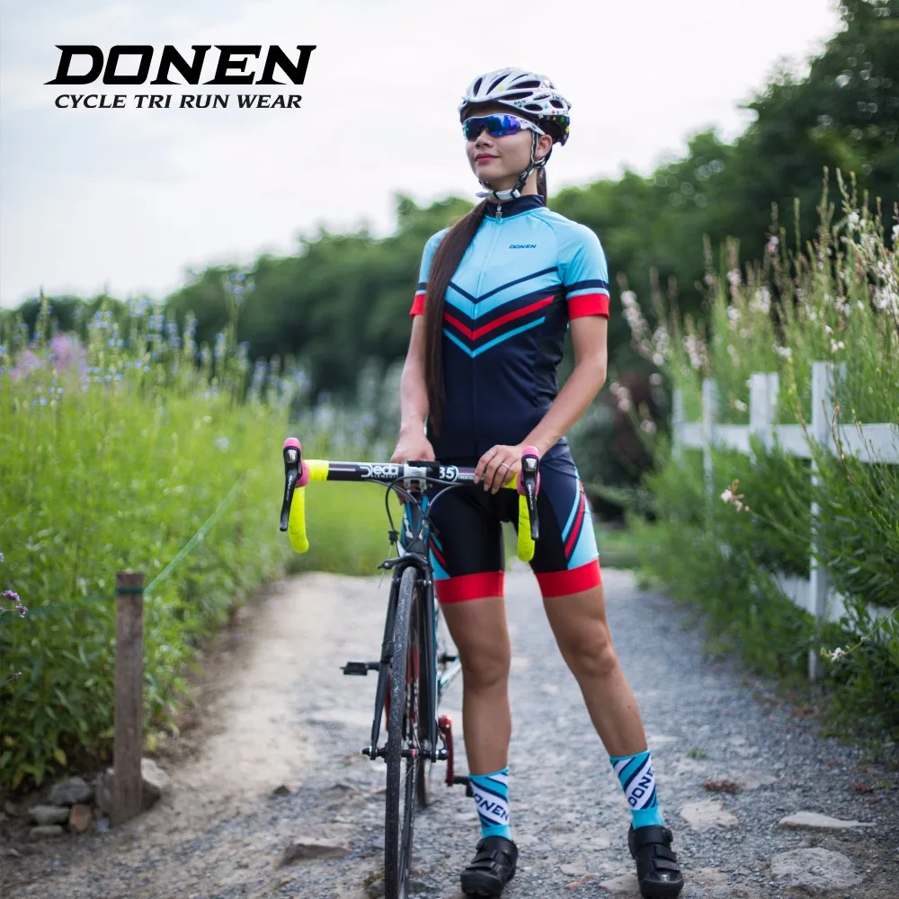 Женский комплект одежды для велоспорта DONEN одежда командная Mtb Джерси Майки 2017