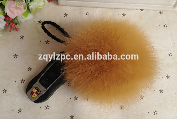 2016 красочные окрашенные индивидуальные помпоны из натурального Лисьего
