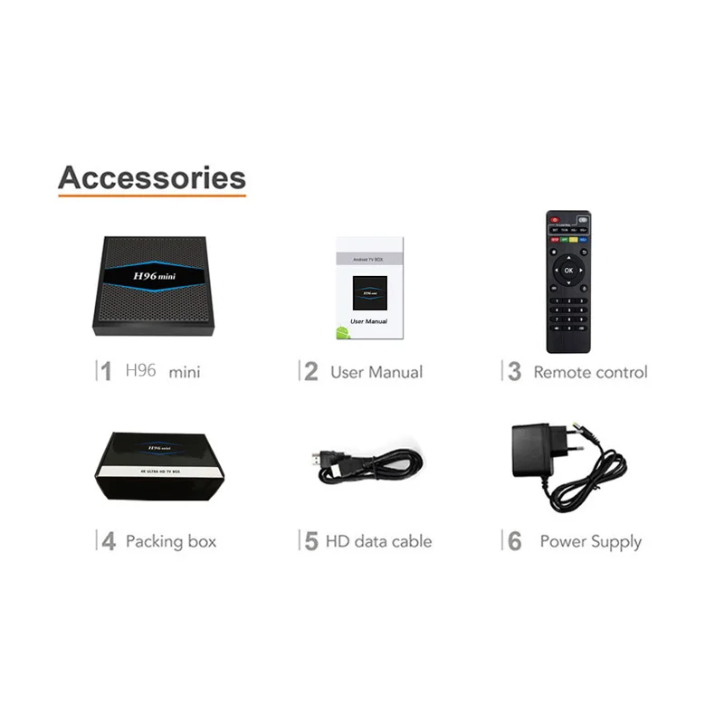 Оригинальный XGODY H96 Мини Bluetooth 4 0 Smart TV Box Android 7 1 Nougat Amlogic S905W четырехъядерный 2G + 16G 4K HD