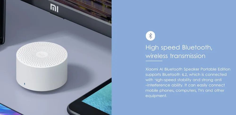 Xiaomi Mijia AI портативная версия беспроводной Bluetooth динамик умный голосовой контроль Громкая связь бас динамик