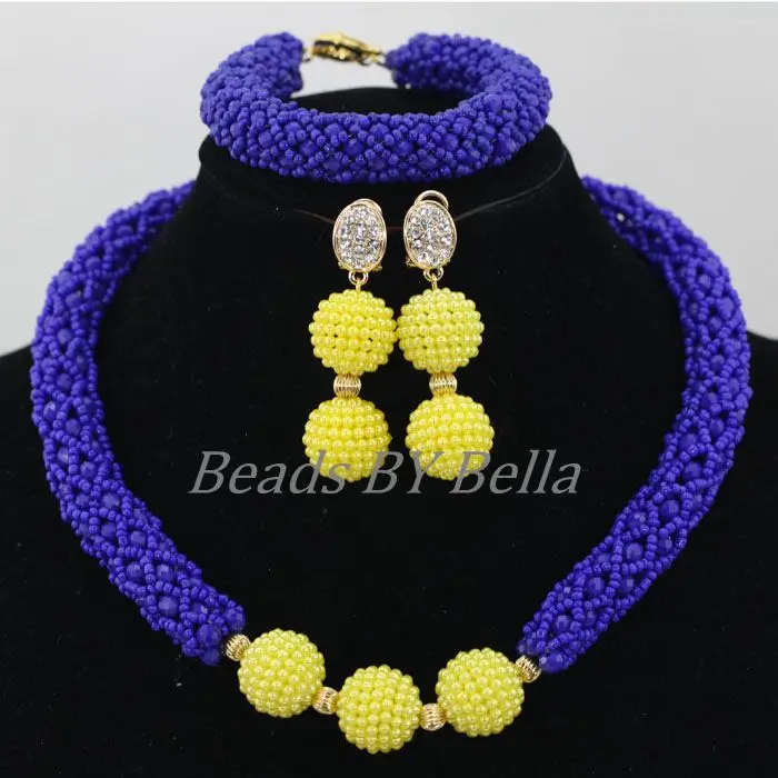 Наборы свадебных ювелирных изделий Хрустальная оплетка Африканские свадебные