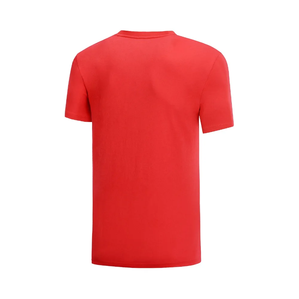 Li Ning мужские трендовые спортивные футболки 100% хлопок Стандартная посадка