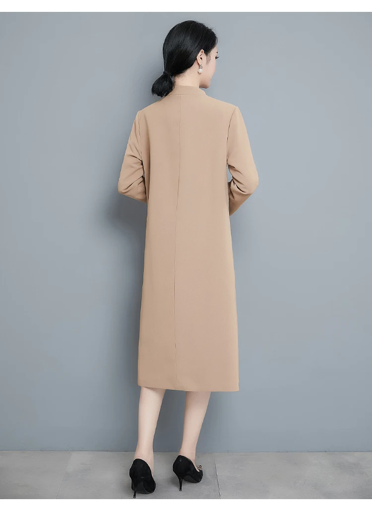 Autumn Winter Women Coats 2018 Casual Formal Long Coat Elegant Work Office Lady Blends Sleeve Blazer Mujer Outerwear Jacket | Женская