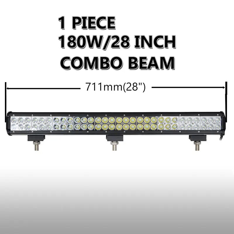28 inch led bar RACBOX Slideable 12 17 20 28 36 44 дюймов светодиодный светильник для работы, комбинированный луч для внедорожника 4WD грузовик внедорожник 4x4 ATV UTV 12V 24V - Цвет: 28 inch led bar