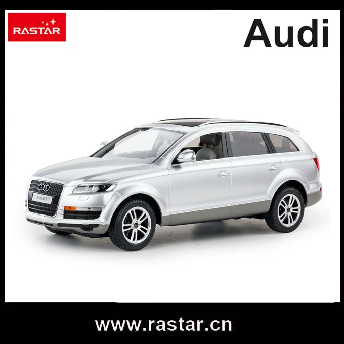 Rastar лицензированные электрические детские машинки R/C 1:14 Audi Q7 хорошее качество игрушки rc модель автомобиля 27400 - Цвет: Серебристый