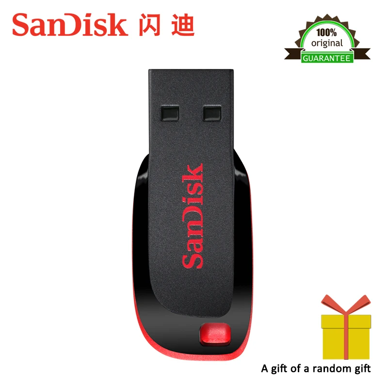 SanDisk CZ50 USB флеш накопитель 8 ГБ 16 32 64 2 0 карта памяти Поддержка официальной проверки