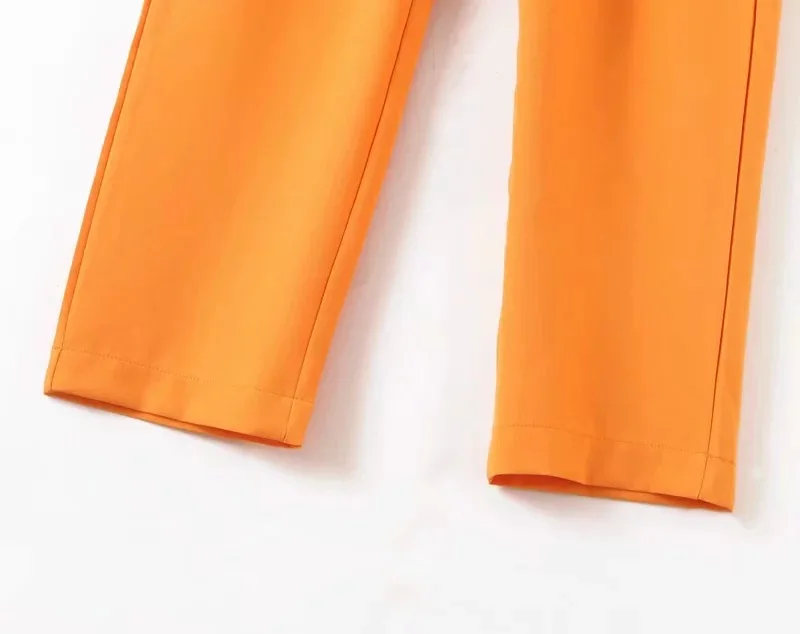 Рабочие брючные костюмы OL комплект из двух предметов для женщин Orangee элегантный офисный Женский блейзер пиджак и брюки на молнии костюм женская верхняя одежда