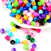 100pcspack acrylic square beads 10mm solid color loose spacer beads for diy bracelet jewelry making children handcraft