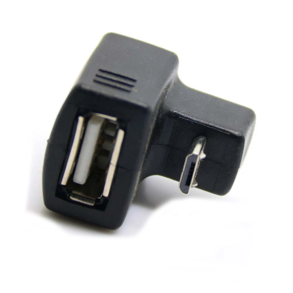 Женский удлинитель адаптер с конвертером Micro USB OTG к 2 0 Новый вверх вниз угловой 180