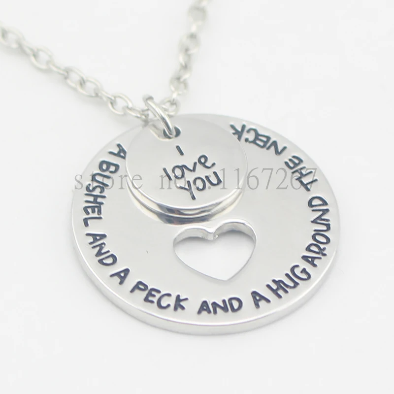 2016 Лидер продаж! Ювелирные изделия ручной штамповки Я тебя люблю бушля и пек