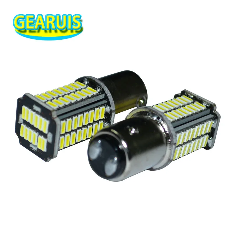 

2pcs High lumen 1157 bay15d P21W 1156 ba15s S25 76 SMD 4014 LED 280MA Auto Turn signal reverse Light White 6000K car styling