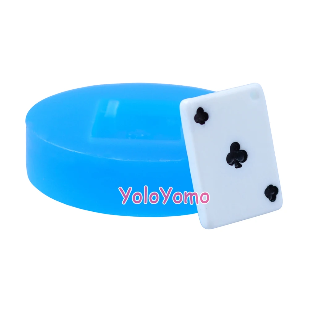 P706YL 21 2 мм туз клубов игральные карты силиконовая форма-покер торт Декорации