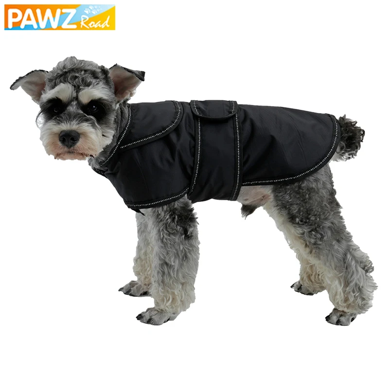 

Winter Dog Clothes for Large Dogs Clothing Adjustable Dogs Black Coat Warm Waterproof Durable Removable Detachable Pet Jacket