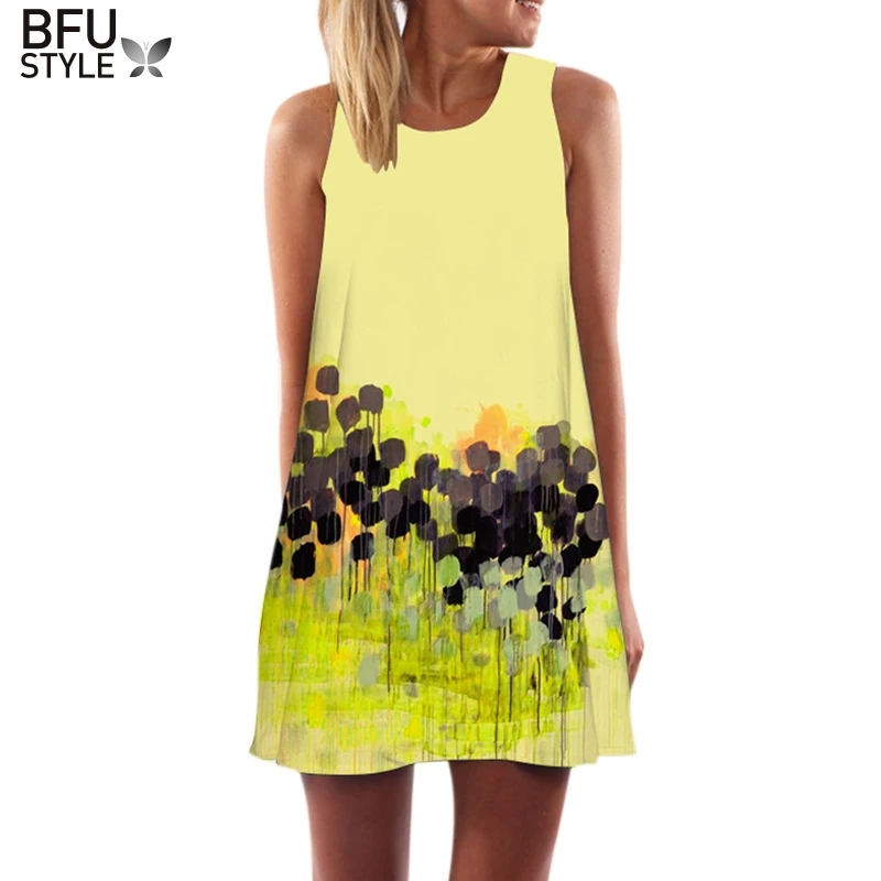 Мини платье в европейском стиле летние повседневные свободные пляжные платья