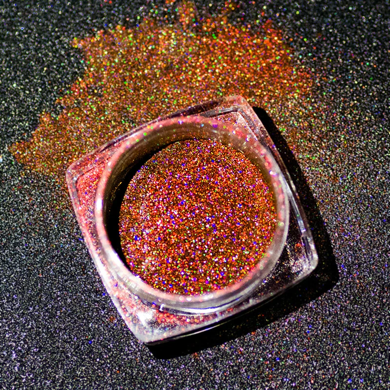 

FOUR LILY 6 Boxes/set Laser Holographic Shiny Powder Magic Mirror Powder Nail Glitters Nail Art Sequins Chrome Pigment Nail Dust