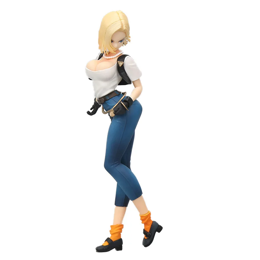 stand in opp Фигурка Dragon Ball Girls Gals NO 18 Lazuli Bulma Ranchi ПВХ Фигурки Dragon Ball Z Коллекционная модель куклы игрушки - Цвет: stand in opp