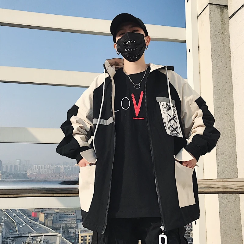 Мужская куртка в стиле милитари с капюшоном весенняя Swag Cool Rock Big мужская хип хоп