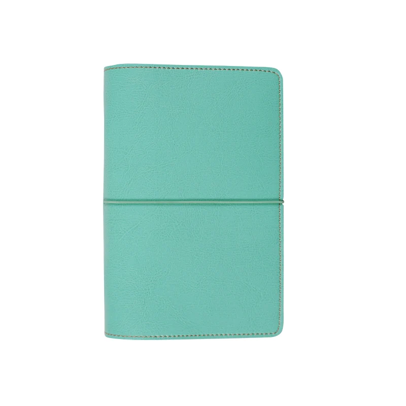 Mint Fastener A5 Agenda, персональный органайзер, Кожаная Обложка, вкладыш, блокнот, сменная бумага, блокнот для путешественника, канцелярские принадлежности - Цвет: Mint Fastener