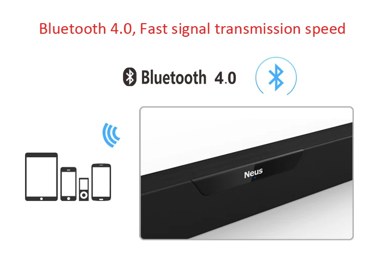 Sounderlink Neus 2,2 канальный Деревянный беспроводной Bluetooth динамик vitrual объемный звук домашний кинотеатр звуковая панель светодиодный ТВ Саундбар