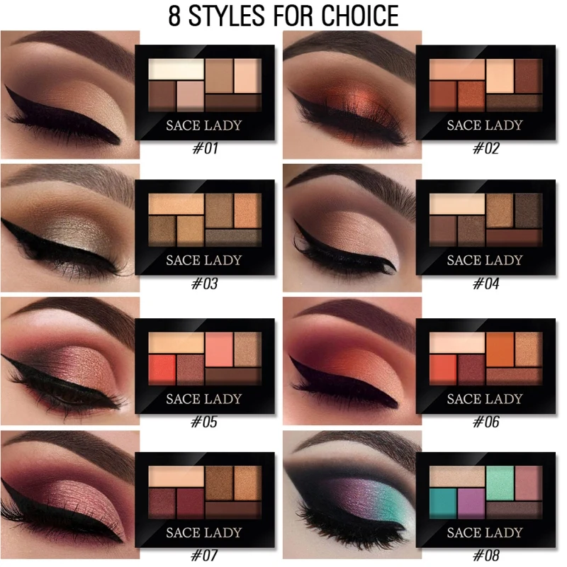 6-color Long Lasting Eyeshadow Palette Waterproof Colorfast Eye Shadow Powder Recommend