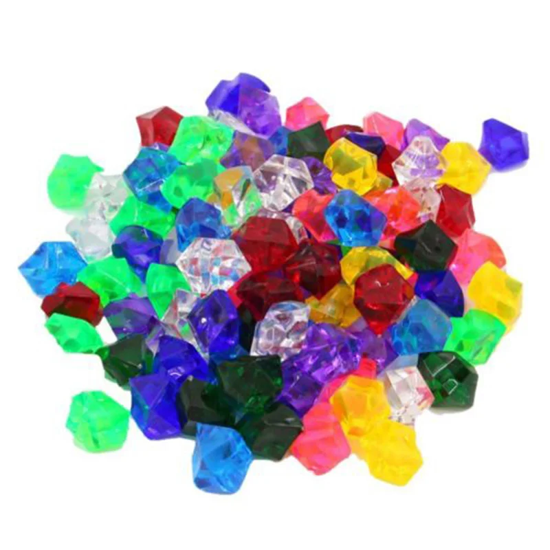 120 шт Пластиковые бриллианты пират золото Играть Игрушка монеты День рождения