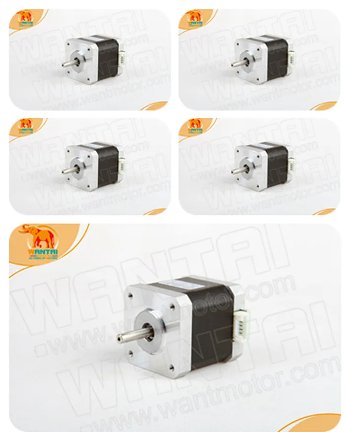 Новое поступление! 5 шт. шаговый двигатель Wantai Nema17 42BYGHW609-X одинарный плоский 4000 г