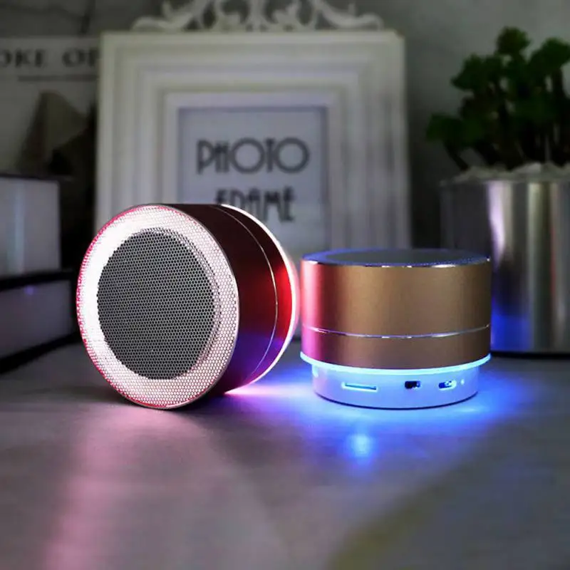 Цветная подсветка 360 градусов стерео объемный звук Поддержка USB TF карта Колонка s