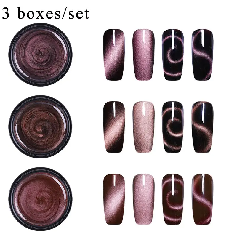 Set 17 LEMOOC Магнитный 5D кошачий глаз УФ-лак для ногтей постоянный Гель-лак магнит Волшебный Гель-лак для ногтей кошачий глаз впитывающийся Гель-лак для нейл-арта - Цвет: Set 17