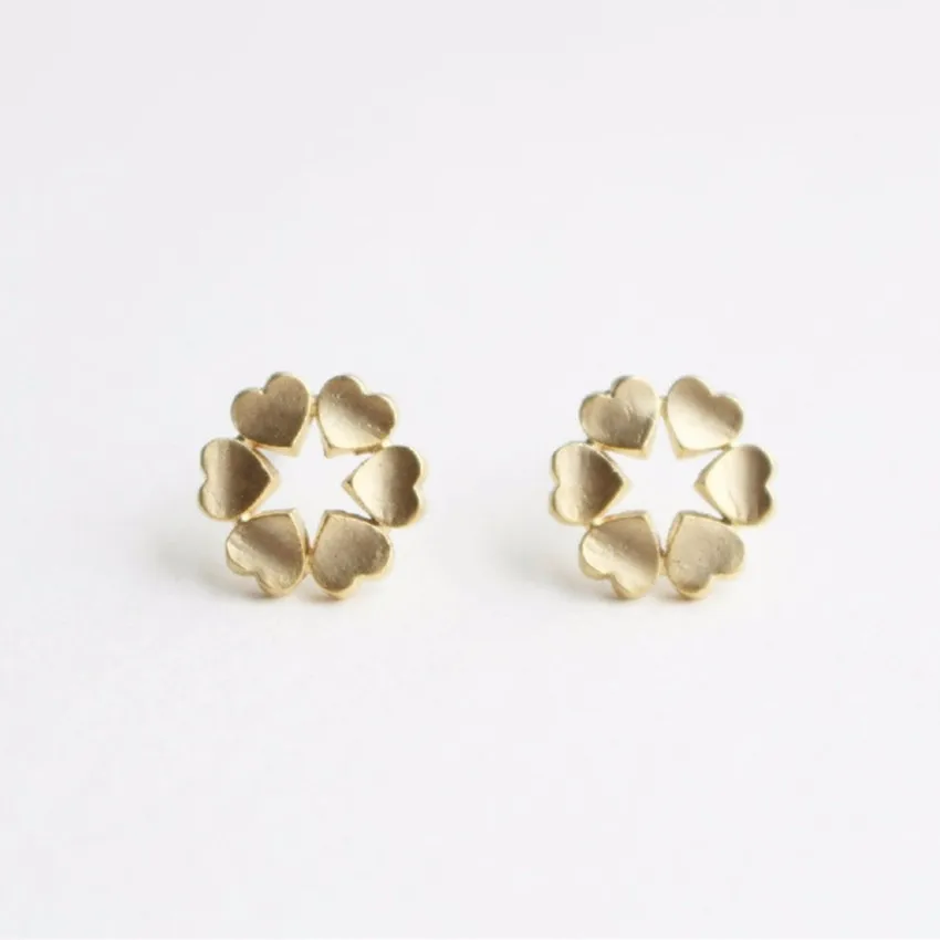 Женские серьги-гвоздики с сердечками Kinitial красивые ювелирное изделие | Украшения