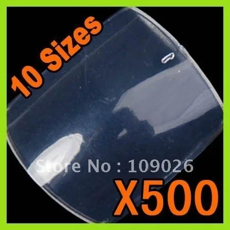 

500pcs Clear Toe False Nail Tips