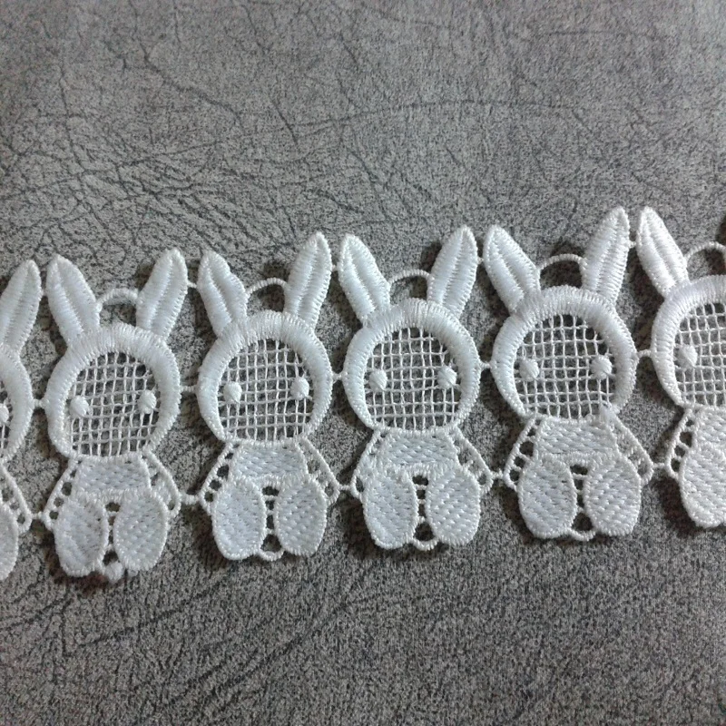 1 ярд вышивка кружева ткань сделай сам свадебное платье белый кролик Кружева