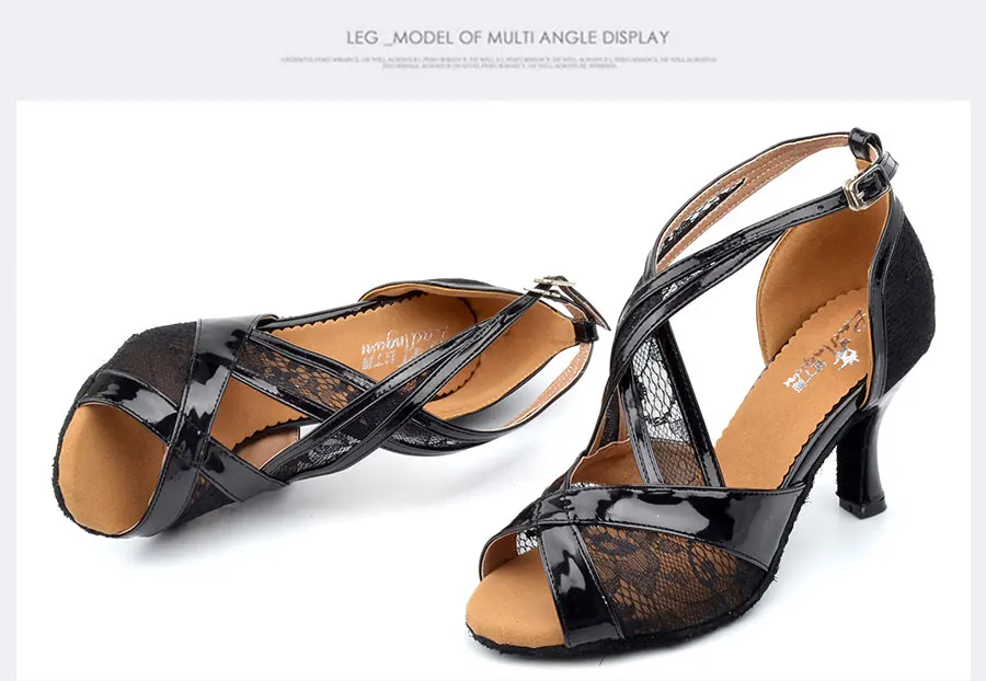 Ladingwu/Новинка года; абрикосовое/Черное кружево и искусственная кожа; Обувь для бальных танцев; sapato feminino festa; обувь для латинских танцев; сандалии для сальсы с мягкой подошвой