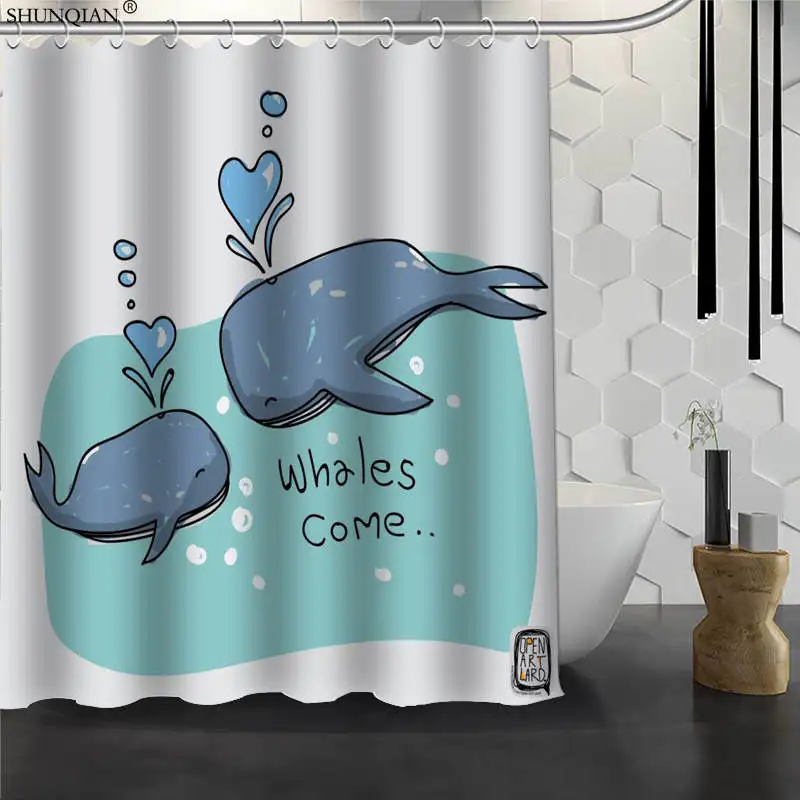 Новый КИТ на заказ занавеска для душа водонепроницаемая ткань ванной 180X200cm165X180cm