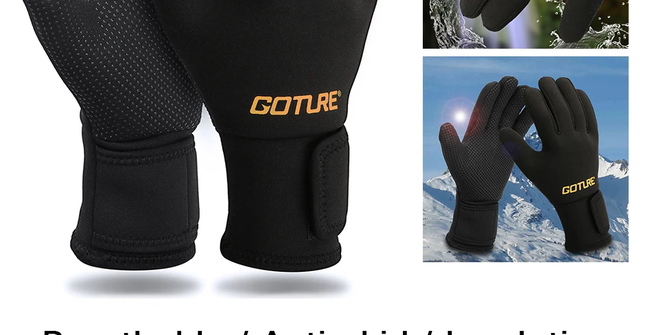 Goture перчатки для рыбалки полный палец водонепроницаемые L/XL перчатки для велоспорта, пешего туризма, альпинизма противоскользящие мужские женские зимние перчатки для рыбалки