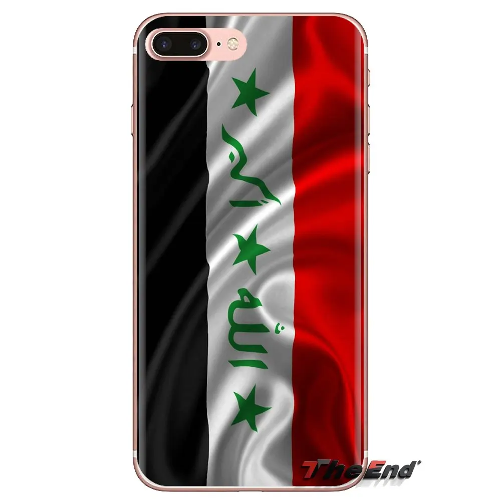 For Samsung Galaxy S3 S4 S5 Mini S6 S7 Edge S8 S9 S10 Plus Note 3 4 5 8 9 Soft Transparent Cover Iraqi Iraq National Flag Banner |