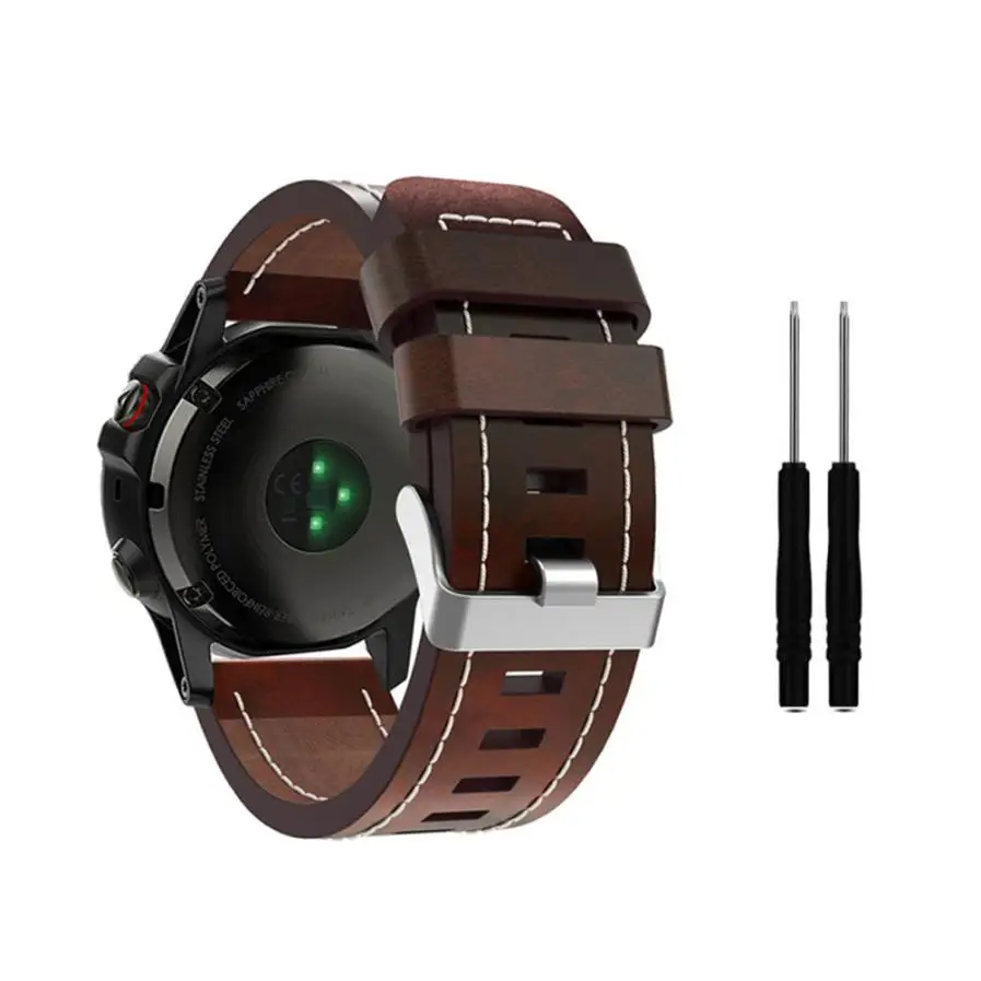 CARPRIE Watch Band Luxury Leather Strap Replacement With Tools For Garmin Fenix 5x GPS JA31 Drop Shipping | Электроника