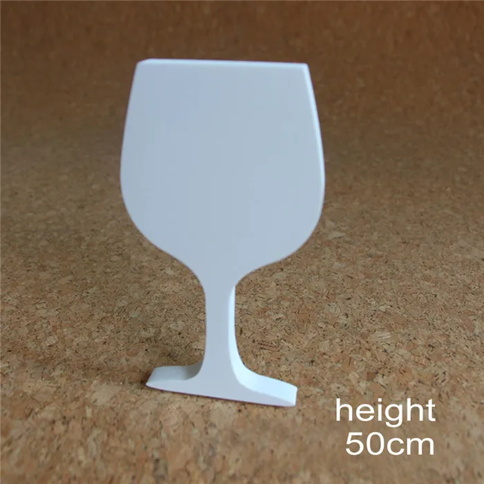 Wine Cup Искусственные деревянные 50 см буквы цифры бабочка Корона сердце использование Свадебные украшения для дня рождения подарки на день рождения - Цвет: Wine Cup