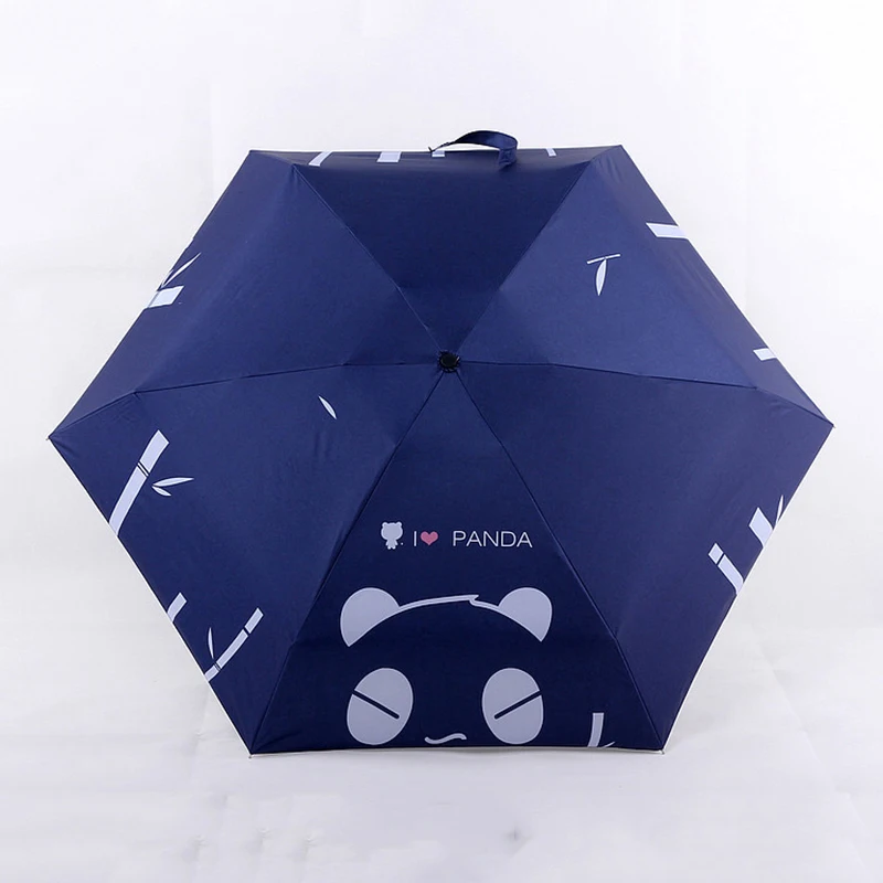 Складной мини Зонт панда для мужчин и женщин портативный карманный зонтик от