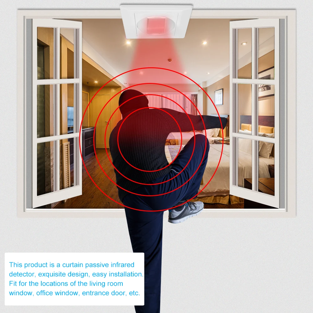 Проводная пассивная инфракрасная сигнализация на окна с пассивным ИК датчиком