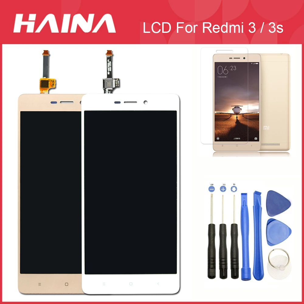 ЖК дисплей Hongmi 3 для Xiaomi Redmi экран сенсорный дигитайзер с рамкой в сборе 3s
