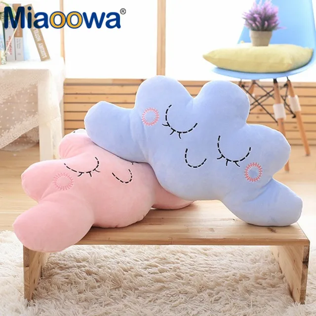 1 шт. 35*60 см Kawaii Cloud плюшевые мягкие набивные розовые синие красивые диванные